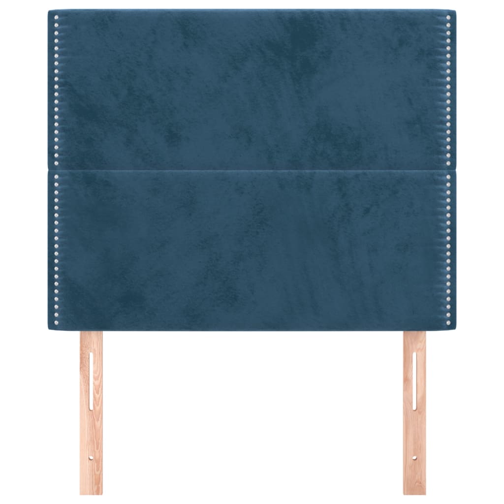 Hoofdbord donkerblauw 80x5x118/128 cm fluweel is nu te koop bij PeponiXL, paradijselijk wonen!