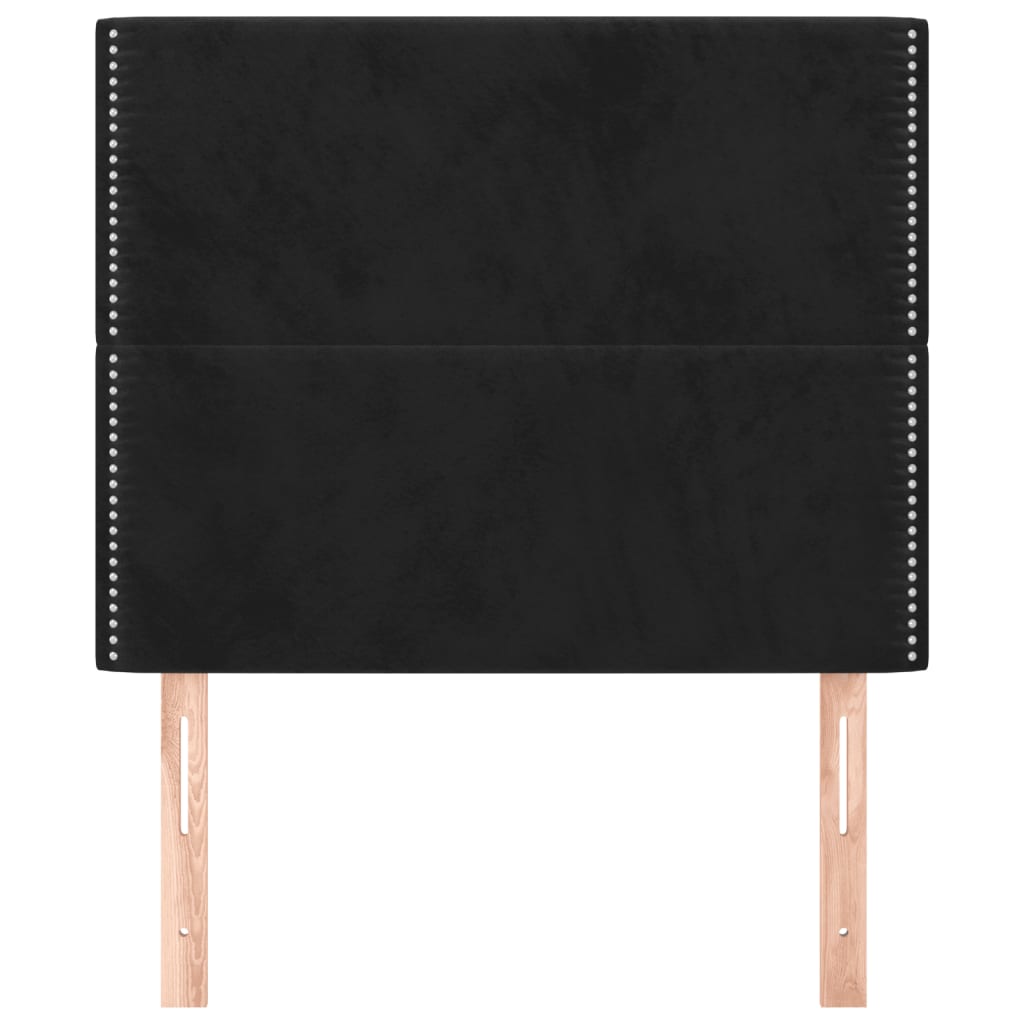 Hoofdbord zwart 90x5x118/128 cm fluweel is nu te koop bij PeponiXL, paradijselijk wonen!