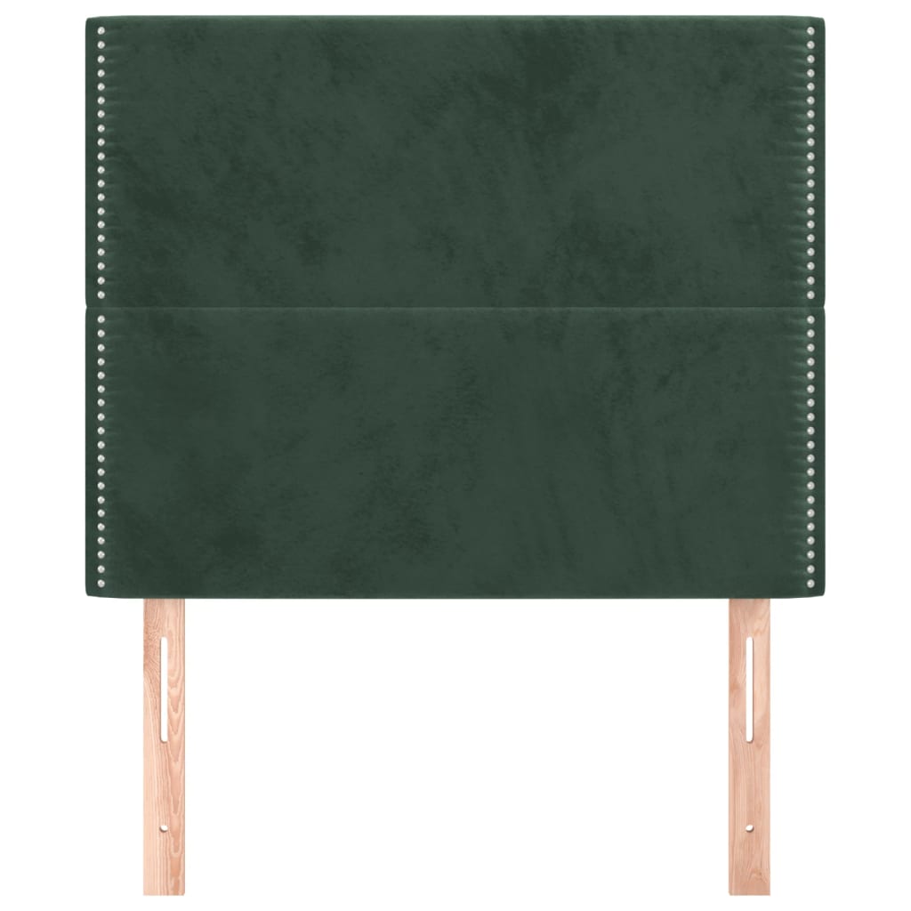Hoofdbord donkergroen 90x5x118/128 cm fluweel is nu te koop bij PeponiXL, paradijselijk wonen!
