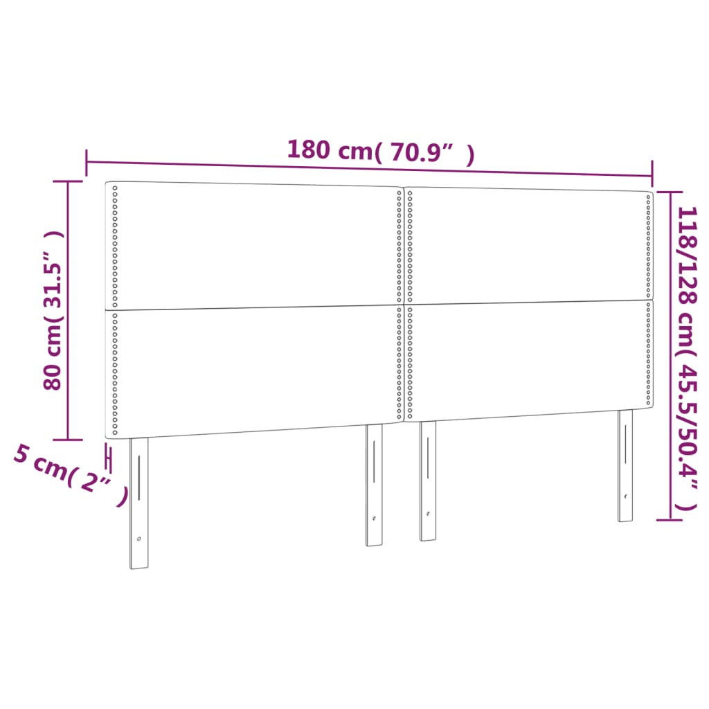 Hoofdbord zwart 180x5x118/128 cm fluweel is nu te koop bij PeponiXL, paradijselijk wonen!