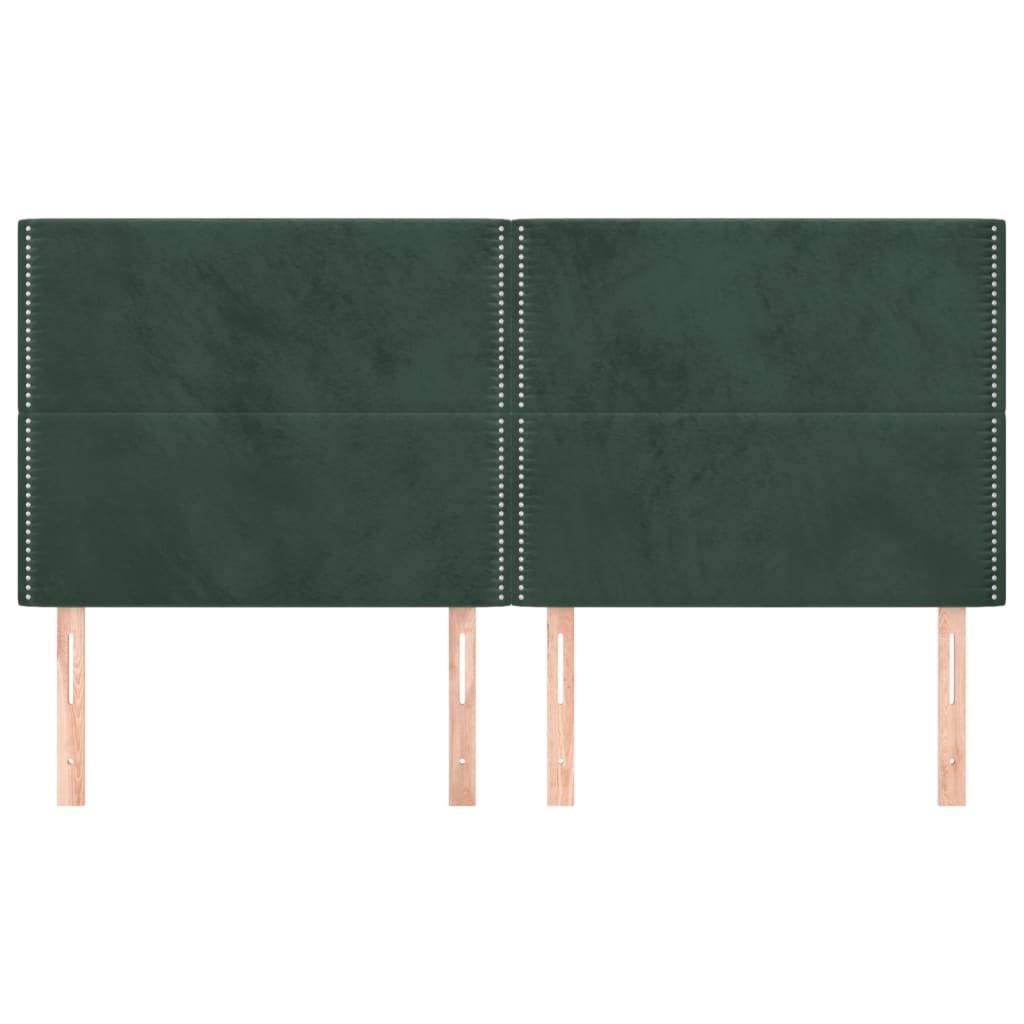Hoofdbord donkergroen 180x5x118/128 cm fluweel is nu te koop bij PeponiXL, paradijselijk wonen!