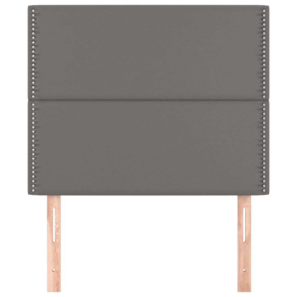 Hoofdbord grijs 90x5x118/128 cm kunstleer is nu te koop bij PeponiXL, paradijselijk wonen!