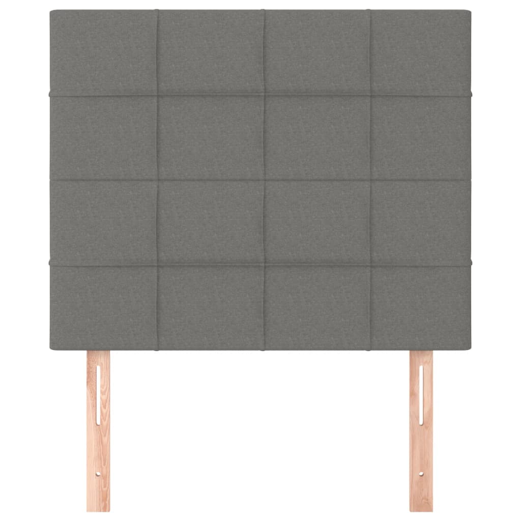 Hoofdbord donkergrijs 80x5x118/128 cm Stof is nu te koop bij PeponiXL, paradijselijk wonen!
