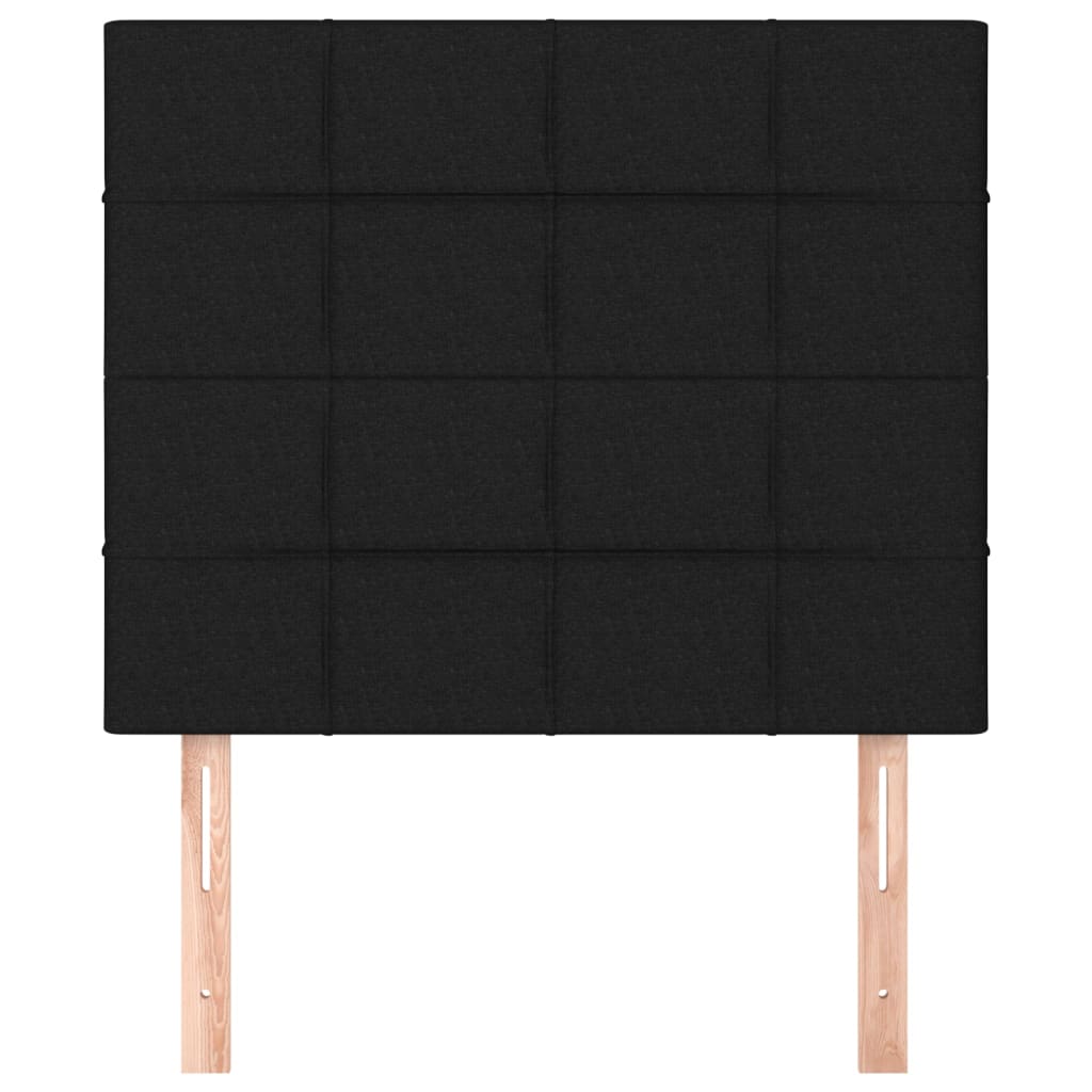 Hoofdbord zwart 80x5x118/128 cm stof is nu te koop bij PeponiXL, paradijselijk wonen!