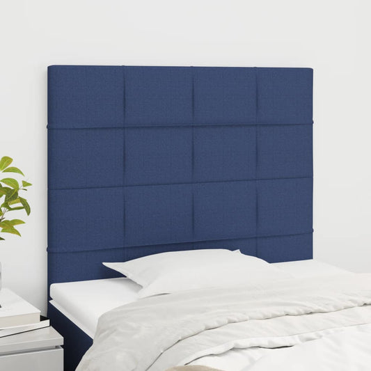 Hoofdbord blauw 80x5x118/128 cm stof is nu te koop bij PeponiXL, paradijselijk wonen!
