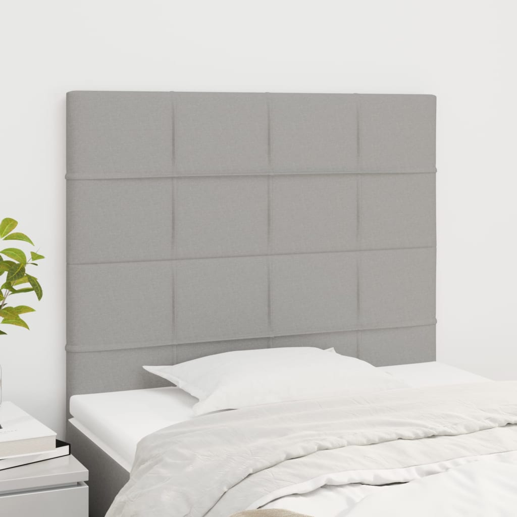 Hoofdbord lichtgrijs 90x5x118/128 cm stof is nu te koop bij PeponiXL, paradijselijk wonen!