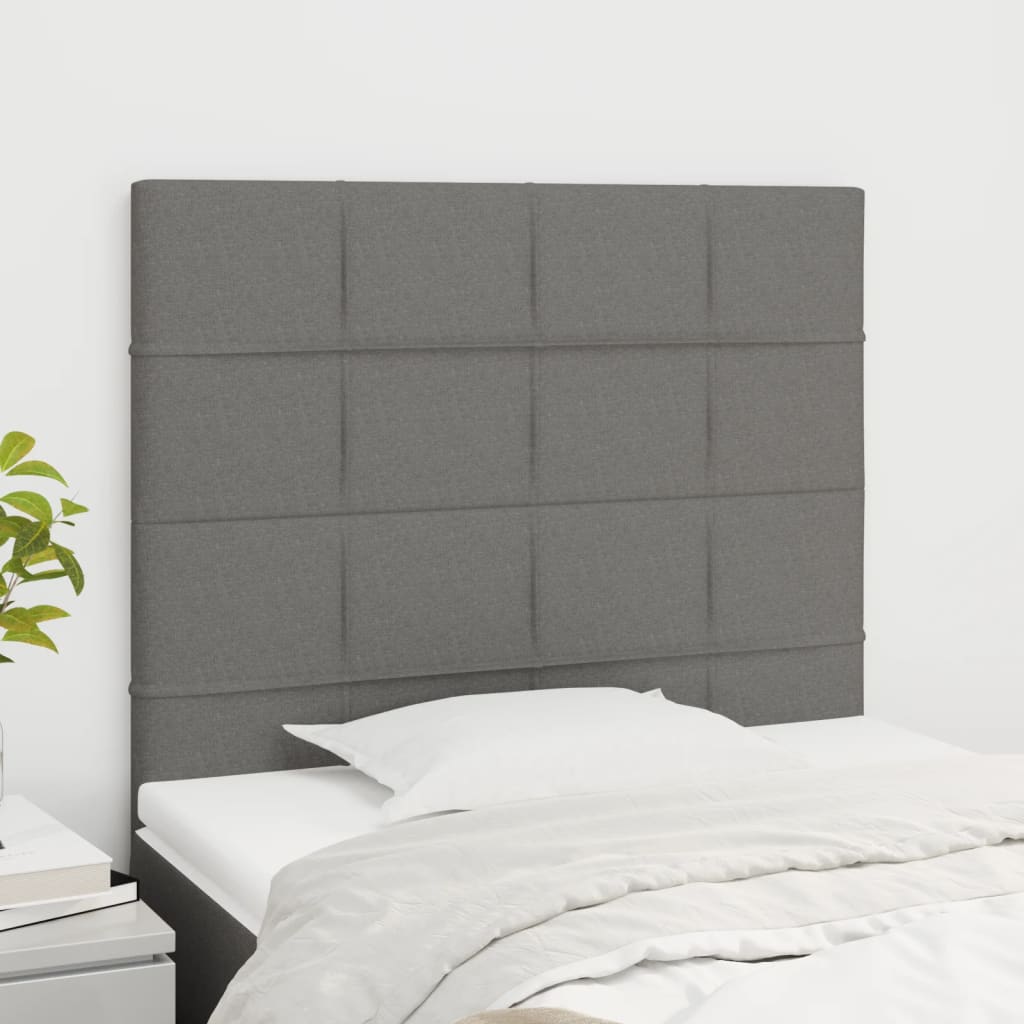 Hoofdbord donkergrijs 90x5x118/128 cm stof is nu te koop bij PeponiXL, paradijselijk wonen!
