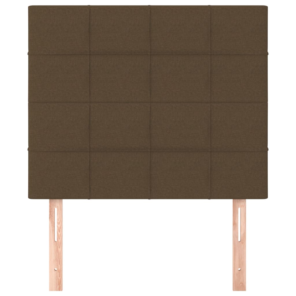 Hoofdbord donkerbruin 90x5x118/128 cm Stof is nu te koop bij PeponiXL, paradijselijk wonen!