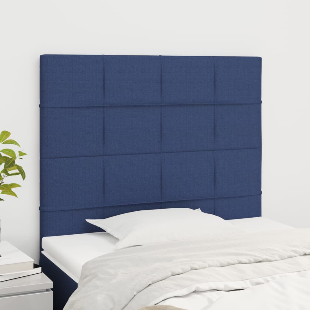 Hoofdbord blauw 90x5x118/128 cm stof is nu te koop bij PeponiXL, paradijselijk wonen!