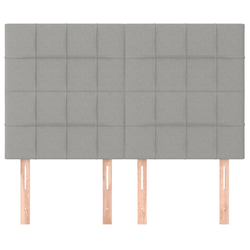Hoofdbord lichtgrijs 144x5x118/128 cm stof is nu te koop bij PeponiXL, paradijselijk wonen!