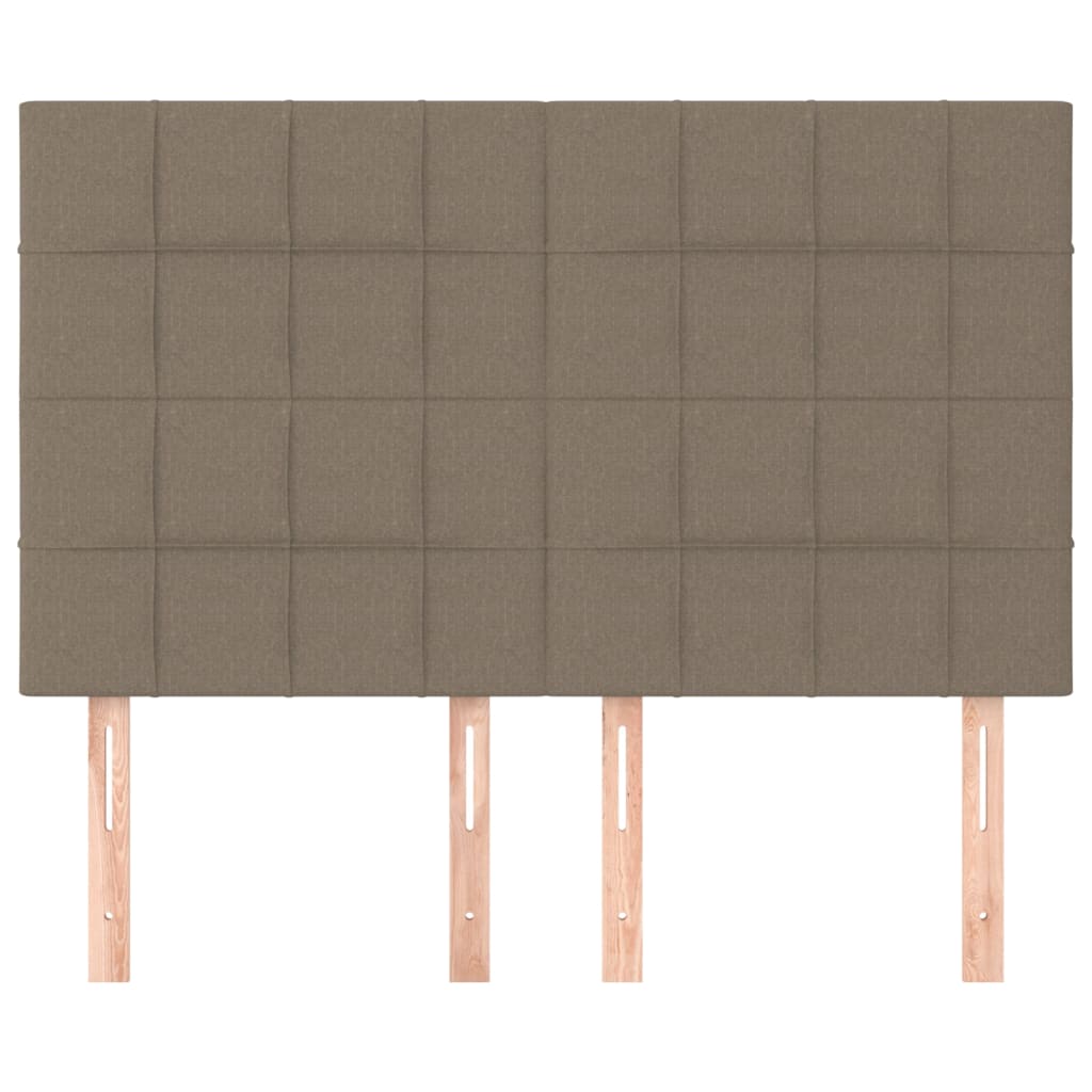 Hoofdbord taupe 144x5x118/128 cm Stof is nu te koop bij PeponiXL, paradijselijk wonen!