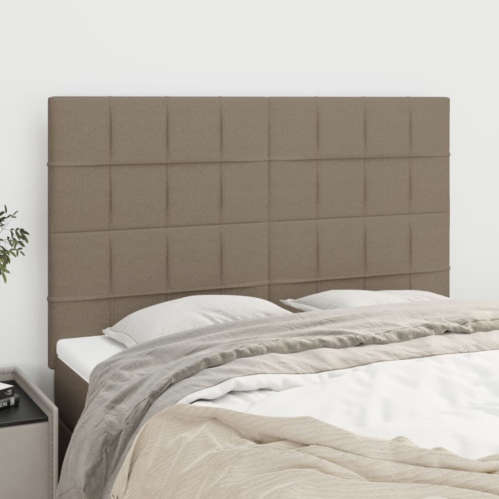 Hoofdbord taupe 144x5x118/128 cm Stof is nu te koop bij PeponiXL, paradijselijk wonen!