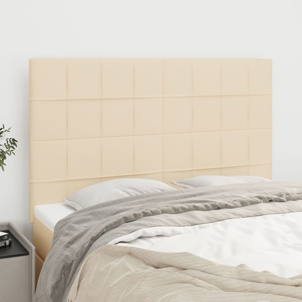 Hoofdbord crème 144x5x118/128 cm stof is nu te koop bij PeponiXL, paradijselijk wonen!