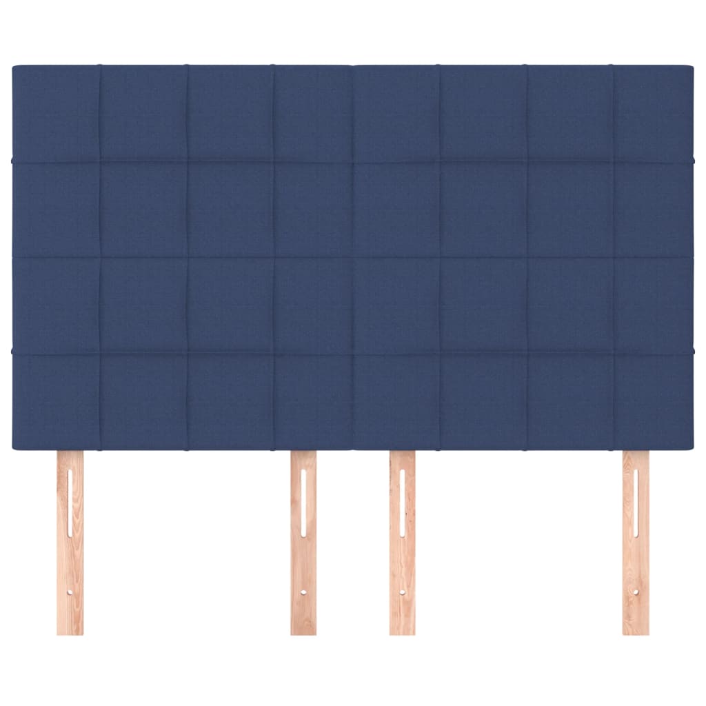 Hoofdbord blauw 144x5x118/128 cm stof is nu te koop bij PeponiXL, paradijselijk wonen!