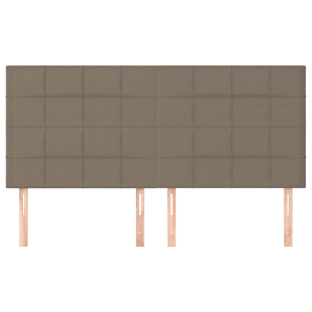 Hoofdbord taupe 160x5x118/128 cm Stof is nu te koop bij PeponiXL, paradijselijk wonen!