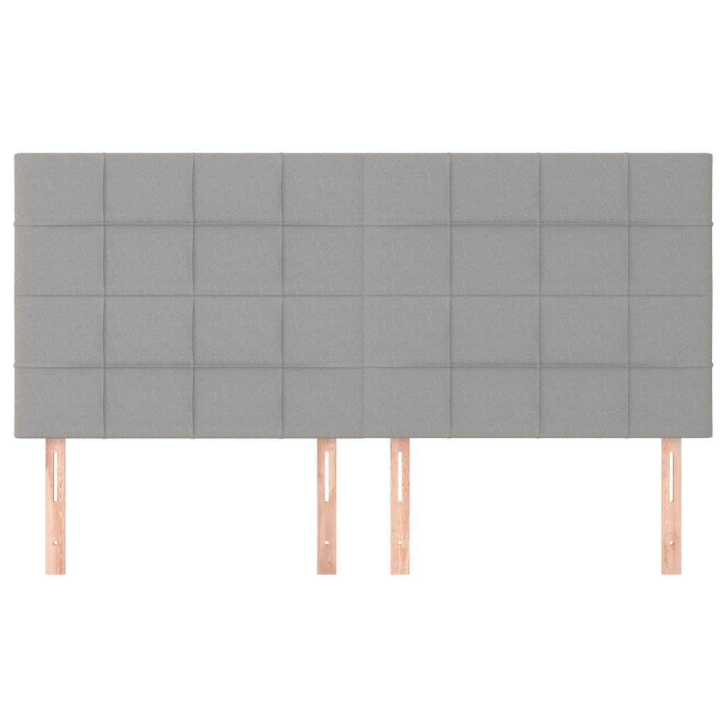 Hoofdbord lichtgrijs 180x5x118/128 cm stof is nu te koop bij PeponiXL, paradijselijk wonen!