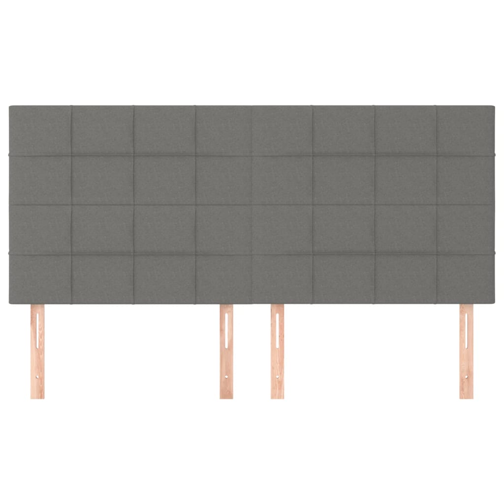 Hoofdbord donkergrijs 180x5x118/128 cm Stof is nu te koop bij PeponiXL, paradijselijk wonen!