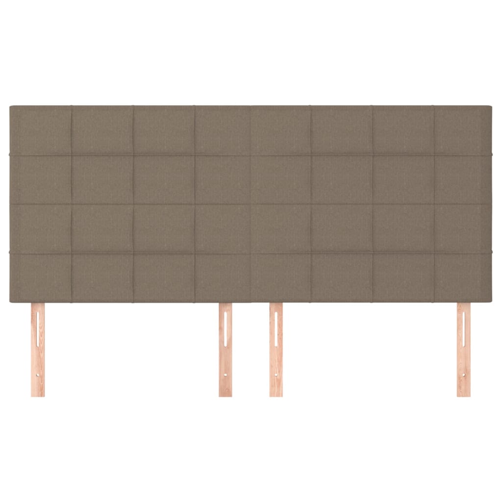 Hoofdbord taupe 180x5x118/128 cm Stof is nu te koop bij PeponiXL, paradijselijk wonen!