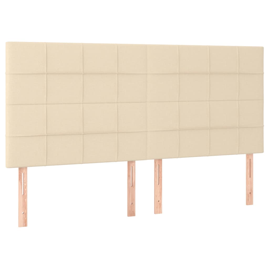 Hoofdbord crème 180x5x118/128 cm stof is nu te koop bij PeponiXL, paradijselijk wonen!