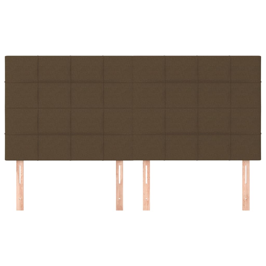 Hoofdbord donkerbruin 200x5x118/128 cm stof is nu te koop bij PeponiXL, paradijselijk wonen!