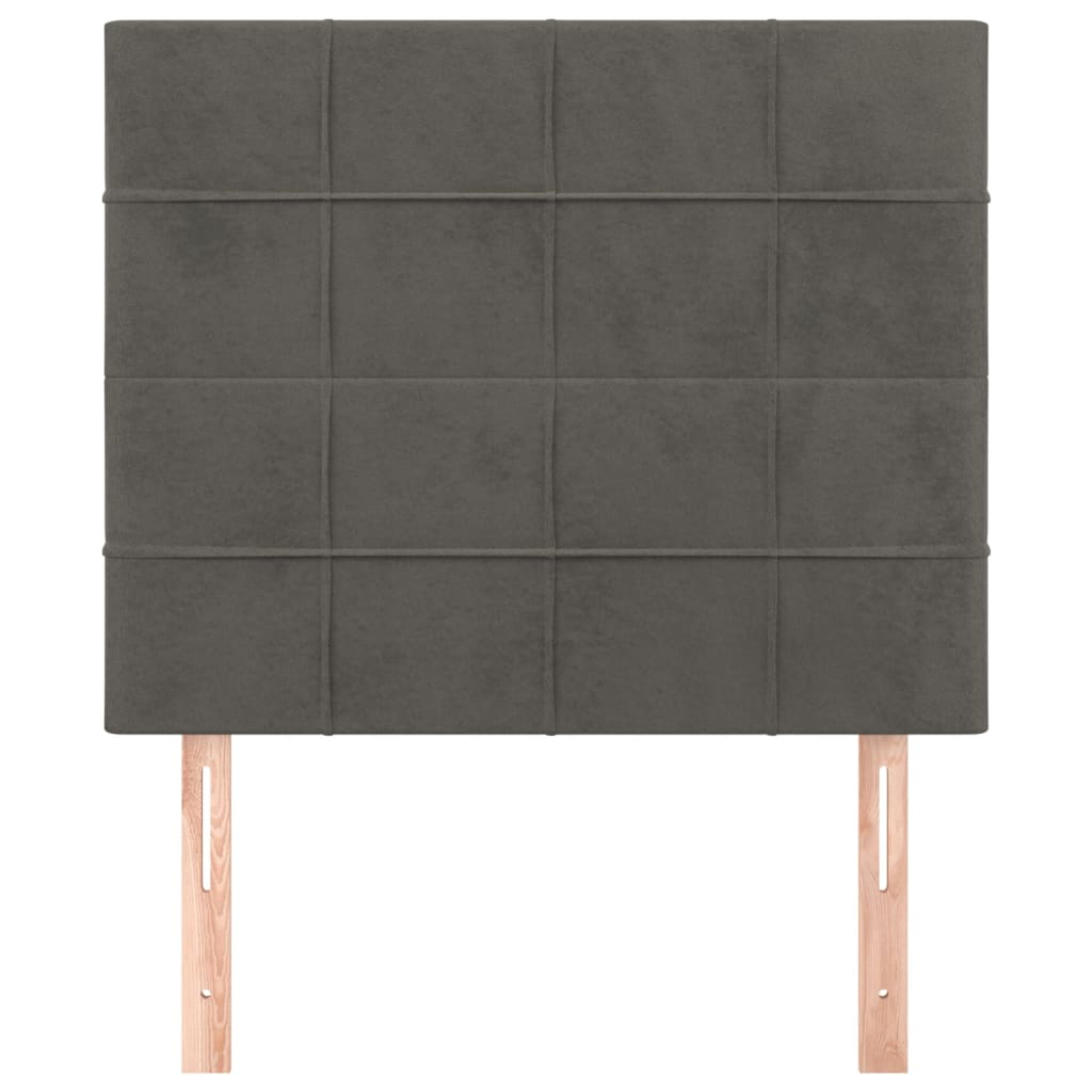 Hoofdbord donkergrijs 80x5x118/128 cm Fluweel is nu te koop bij PeponiXL, paradijselijk wonen!