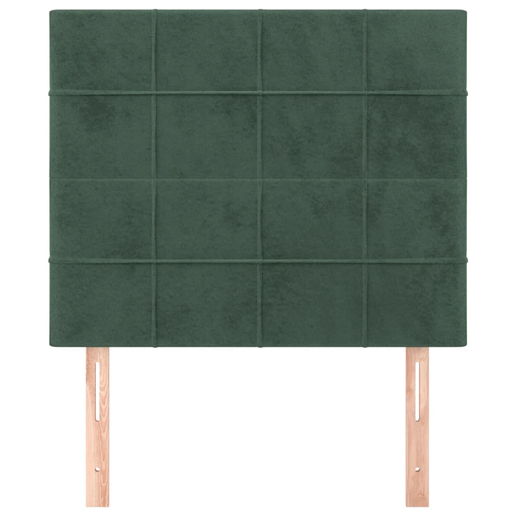 Hoofdbord donkergroen 80x5x118/128 cm fluweel is nu te koop bij PeponiXL, paradijselijk wonen!