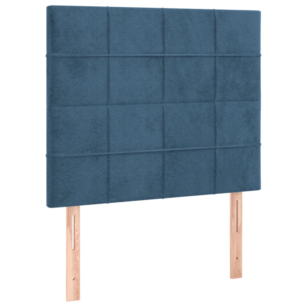 Hoofdbord donkerblauw 80x5x118/128 cm fluweel is nu te koop bij PeponiXL, paradijselijk wonen!