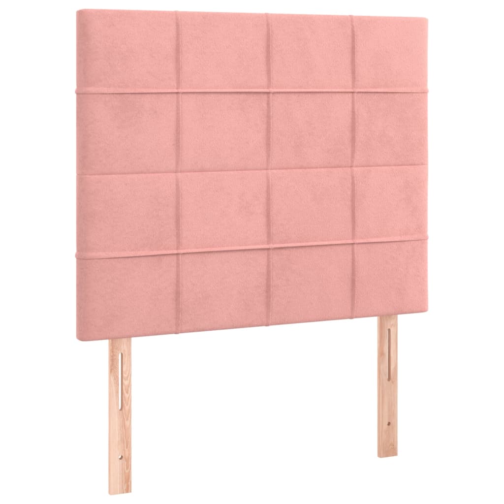 Hoofdbord roze 80x5x118/128 cm fluweel is nu te koop bij PeponiXL, paradijselijk wonen!