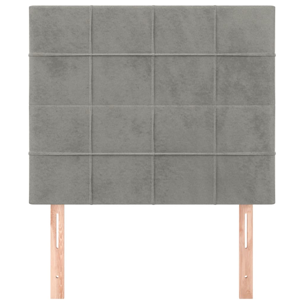Hoofdbord lichtgrijs 90x5x118/128 cm fluweel is nu te koop bij PeponiXL, paradijselijk wonen!