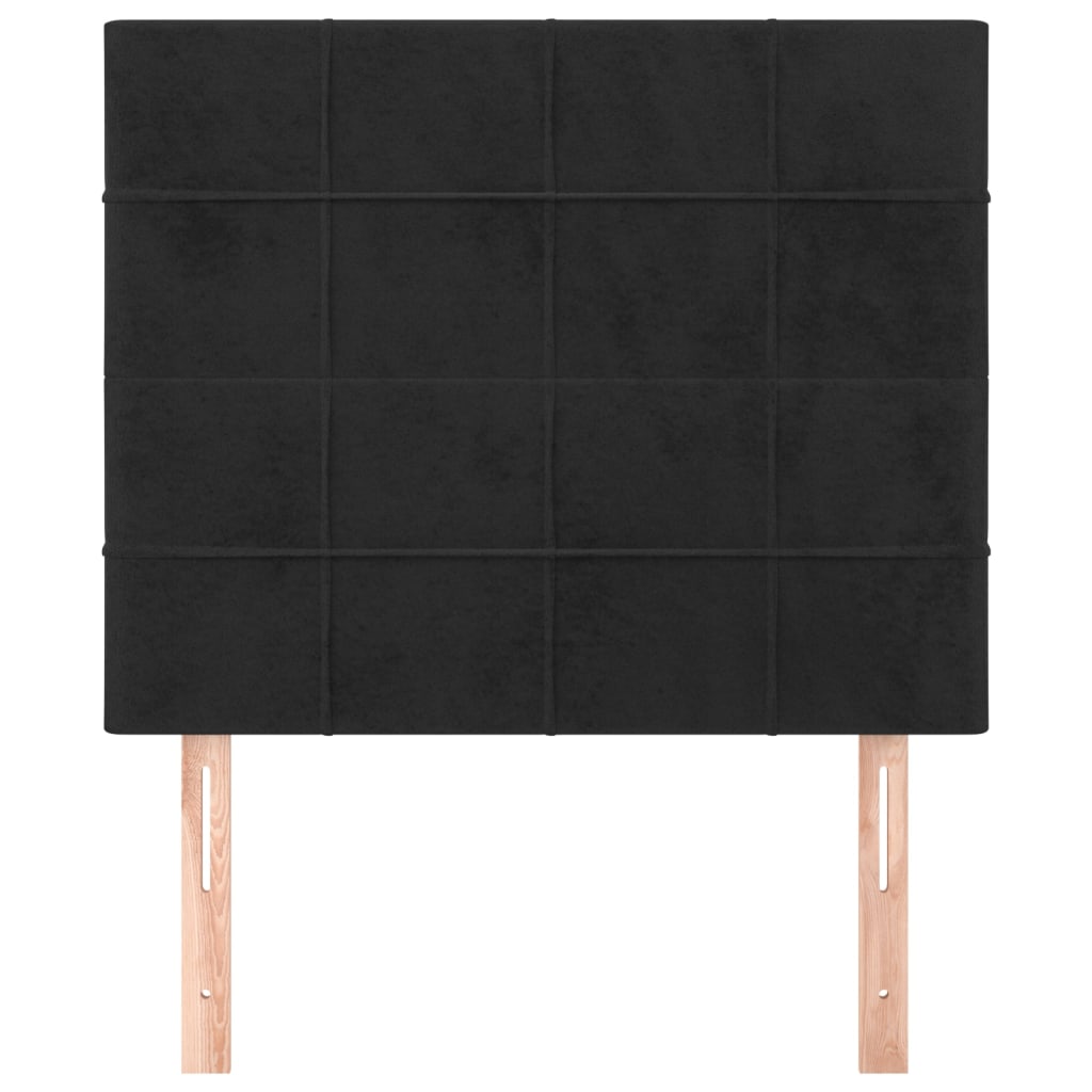 Hoofdbord zwart 90x5x118/128 cm fluweel is nu te koop bij PeponiXL, paradijselijk wonen!