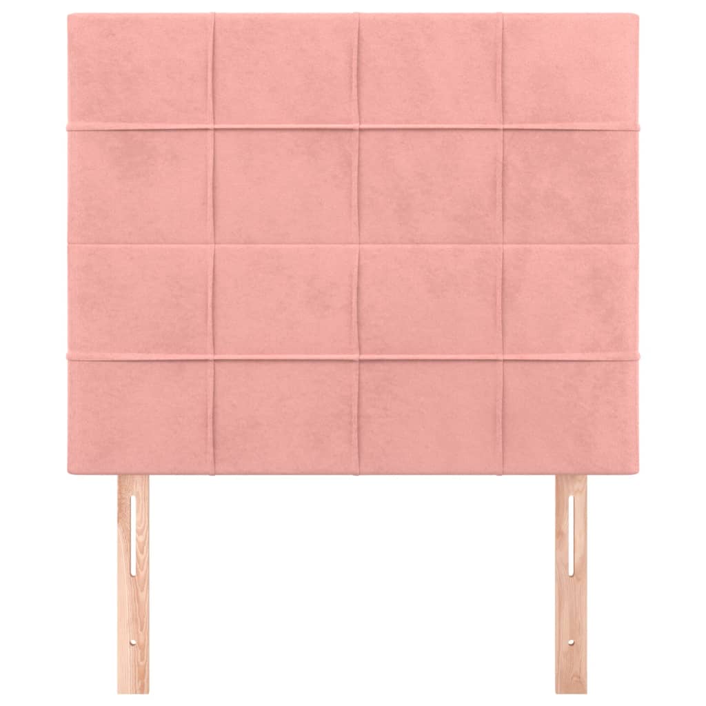 Hoofdbord roze 90x5x118/128 cm fluweel is nu te koop bij PeponiXL, paradijselijk wonen!