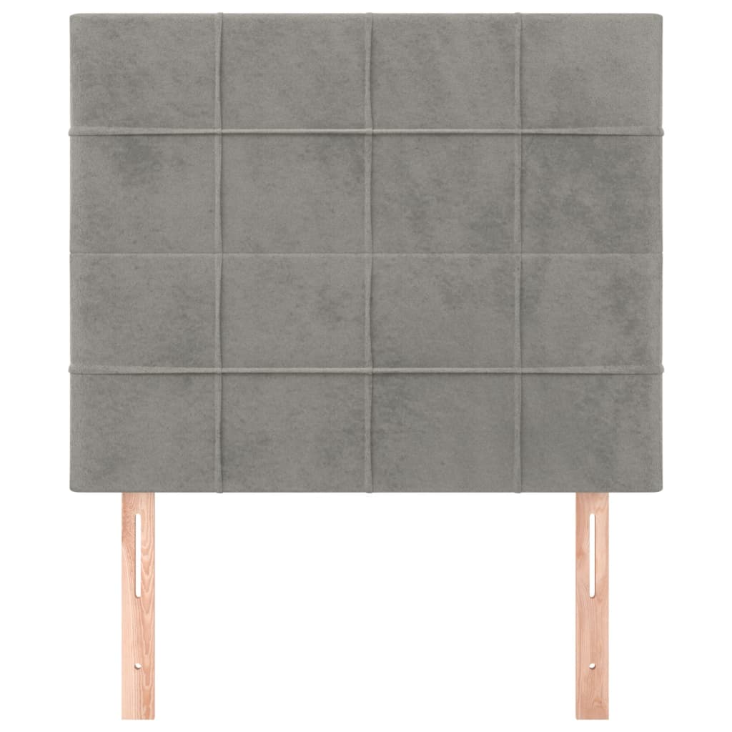 Hoofdbord lichtgrijs 100x5x118/128 cm fluweel is nu te koop bij PeponiXL, paradijselijk wonen!