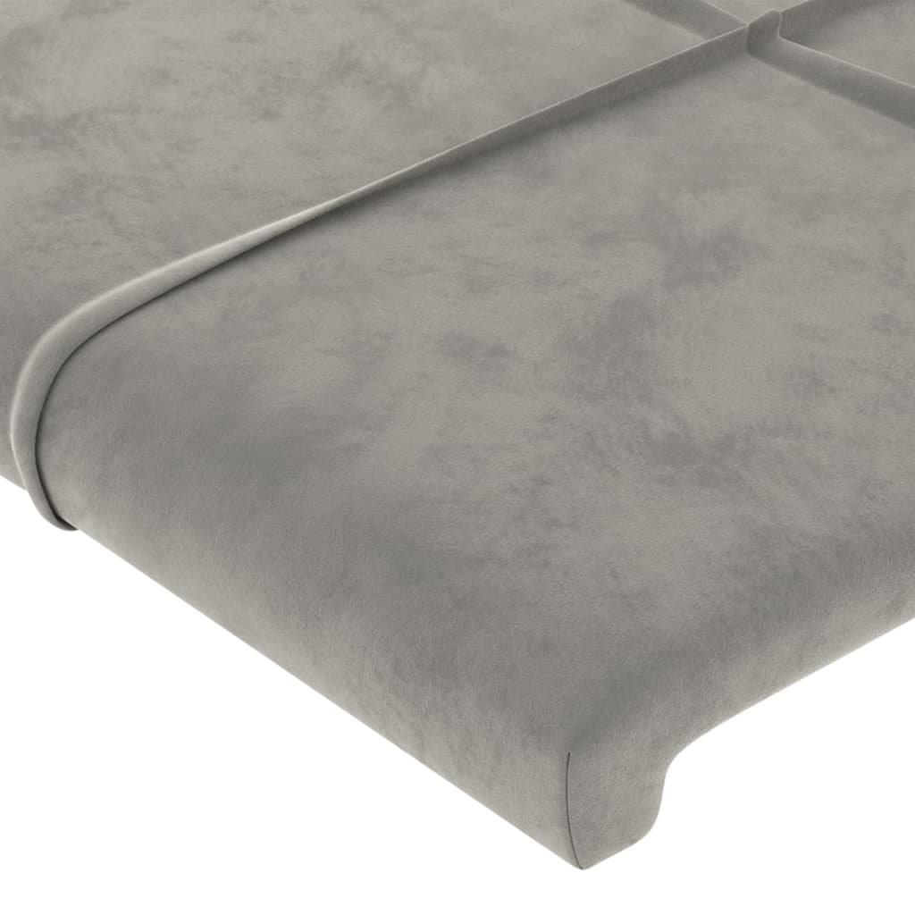Hoofdbord lichtgrijs 100x5x118/128 cm fluweel is nu te koop bij PeponiXL, paradijselijk wonen!
