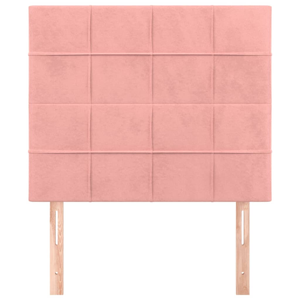 Hoofdbord roze 100x5x118/128 cm fluweel is nu te koop bij PeponiXL, paradijselijk wonen!