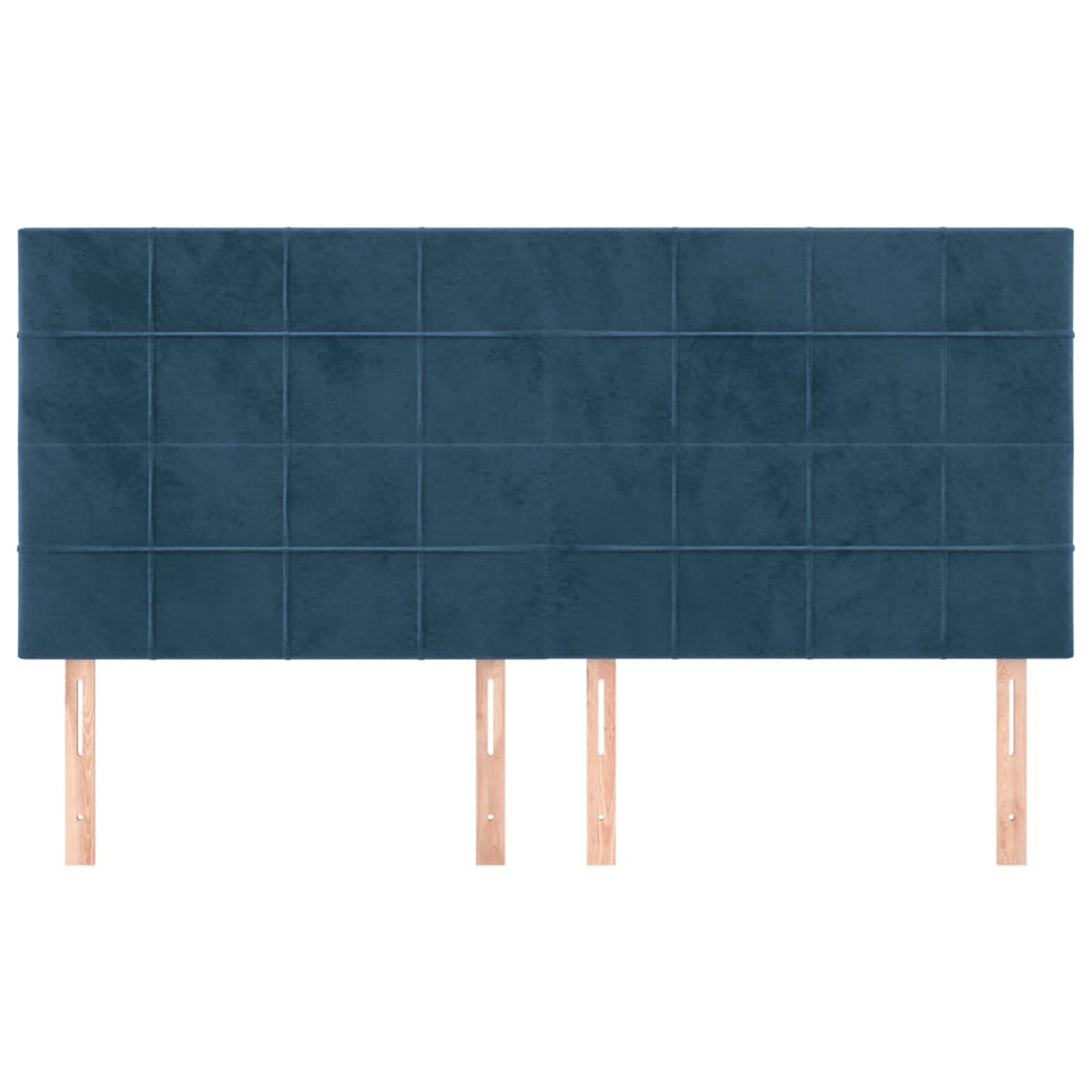 Hoofdbord donkerblauw 160x5x118/128 cm fluweel is nu te koop bij PeponiXL, paradijselijk wonen!