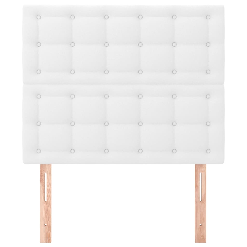 Hoofdbord wit 80x5x118/128 cm kunstleer is nu te koop bij PeponiXL, paradijselijk wonen!