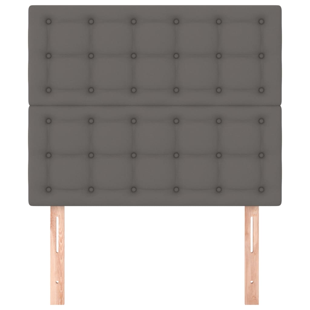 Hoofdbord grijs 100x5x118/128 cm kunstleer is nu te koop bij PeponiXL, paradijselijk wonen!