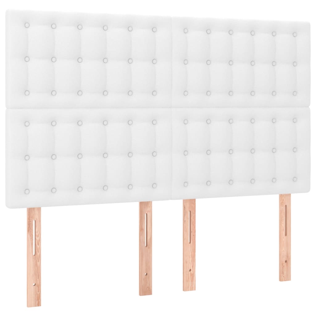 Hoofdbord wit 144x5x118/128 cm kunstleer is nu te koop bij PeponiXL, paradijselijk wonen!
