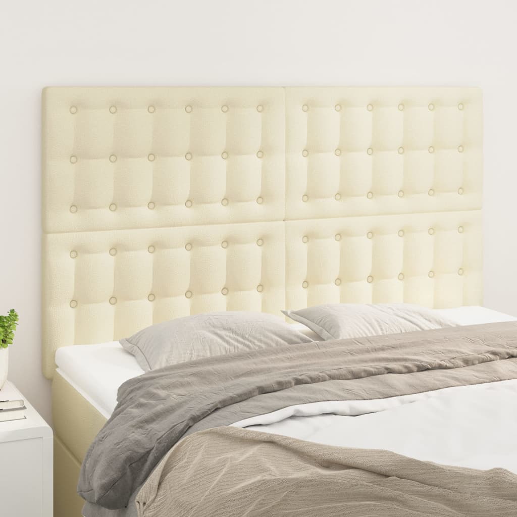 Hoofdbord crème 144x5x118/128 cm kunstleer is nu te koop bij PeponiXL, paradijselijk wonen!
