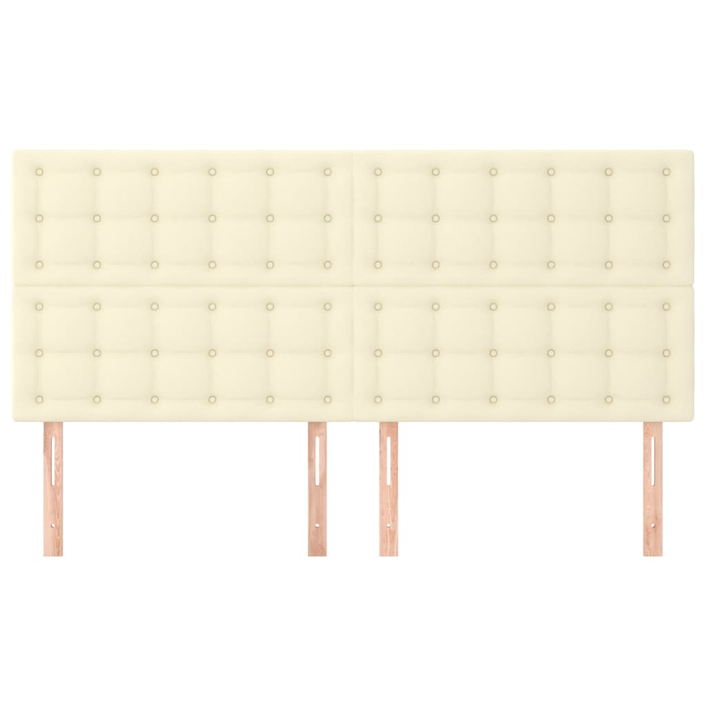 Hoofdbord crème 160x5x118/128 cm kunstleer is nu te koop bij PeponiXL, paradijselijk wonen!