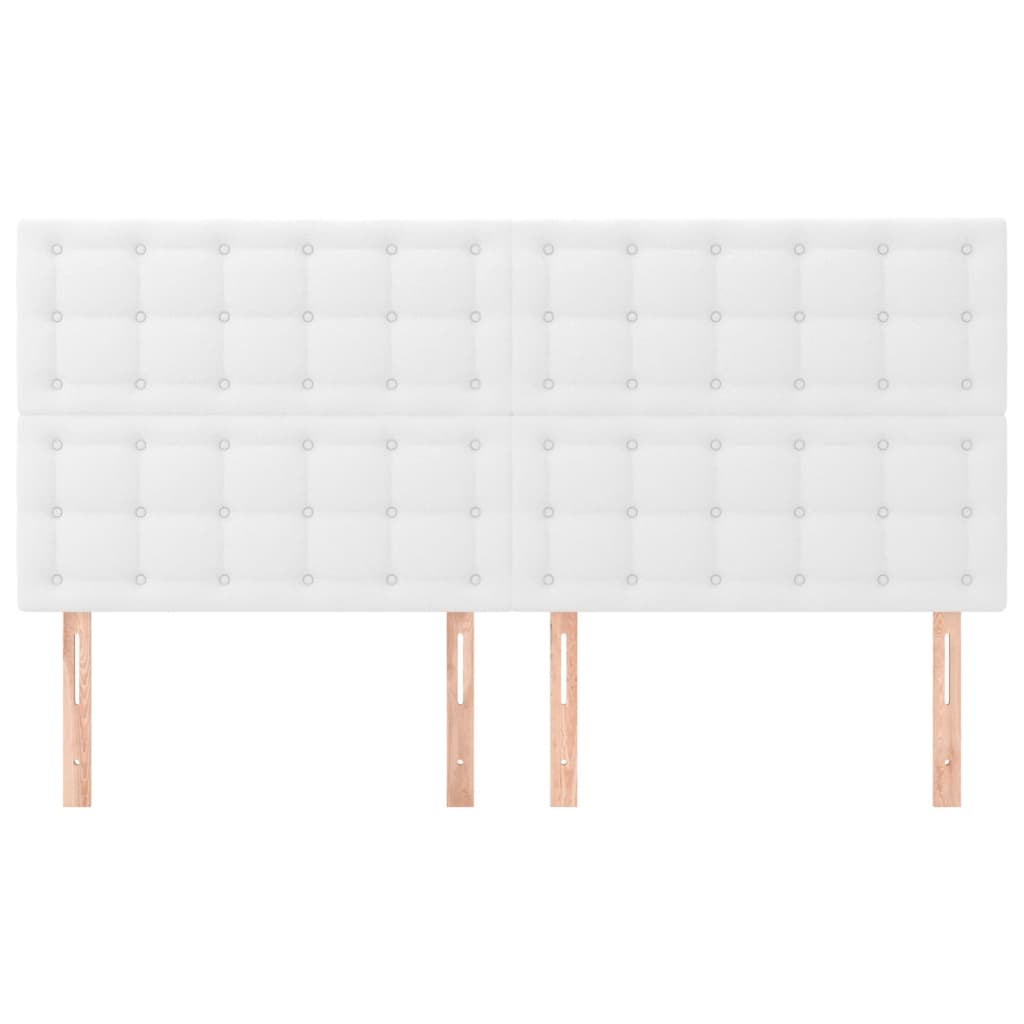 Hoofdbord wit 200x5x118/128 cm kunstleer is nu te koop bij PeponiXL, paradijselijk wonen!