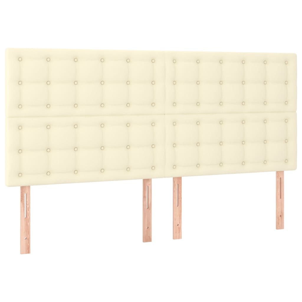 Hoofdbord crème 200x5x118/128 cm kunstleer is nu te koop bij PeponiXL, paradijselijk wonen!