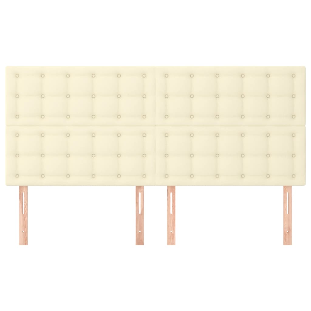 Hoofdbord crème 200x5x118/128 cm kunstleer is nu te koop bij PeponiXL, paradijselijk wonen!