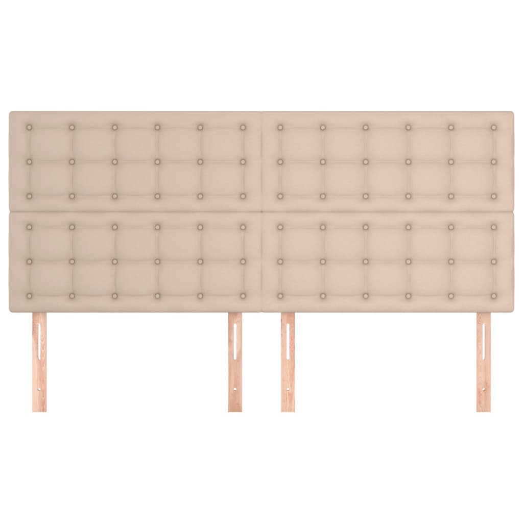 Hoofdbord cappuccino 200x5x118/128 cm Kunstleer is nu te koop bij PeponiXL, paradijselijk wonen!