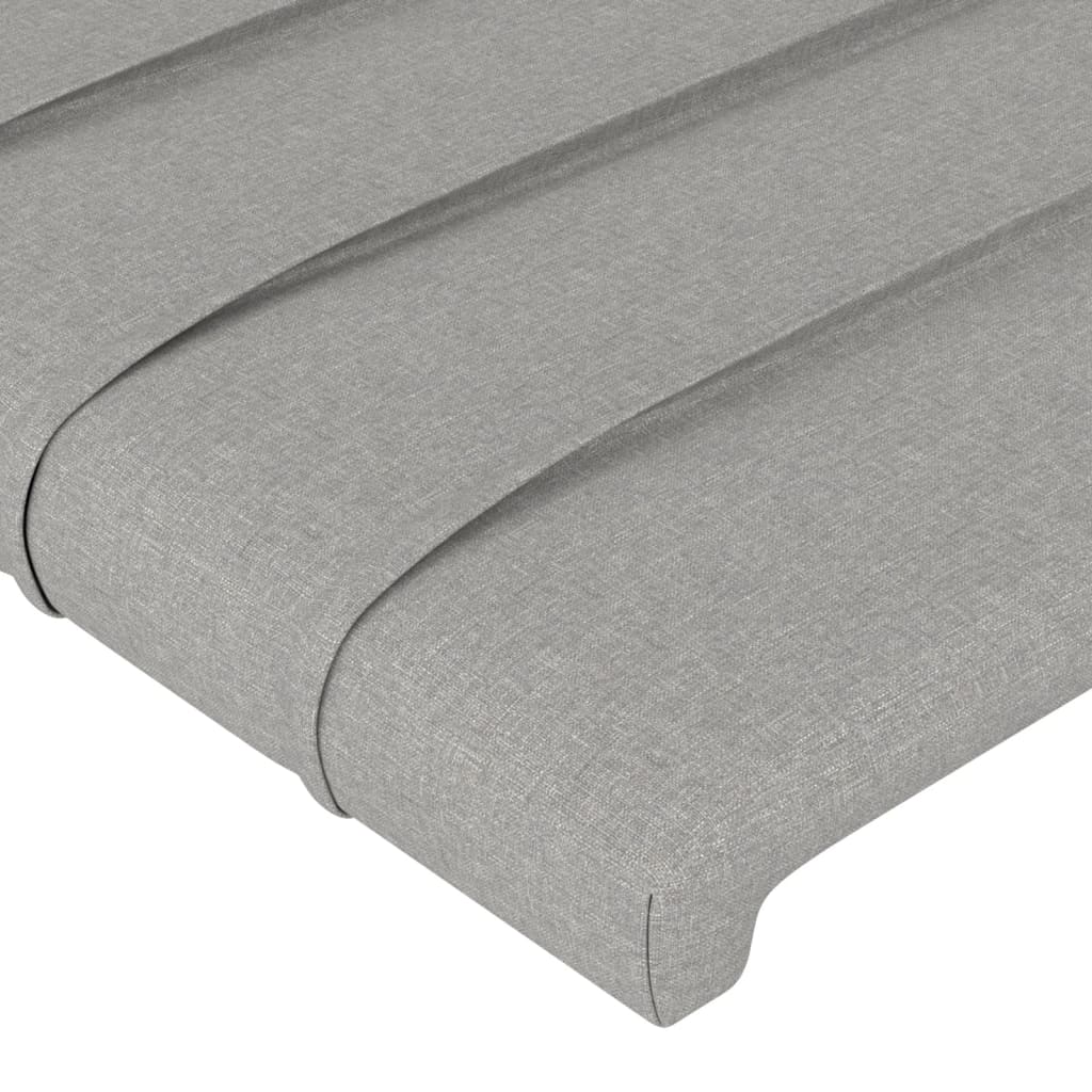 Hoofdbord lichtgrijs 80x5x118/128 cm stof is nu te koop bij PeponiXL, paradijselijk wonen!
