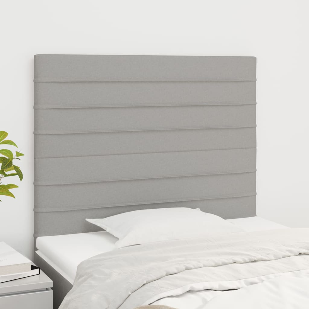 Hoofdbord lichtgrijs 80x5x118/128 cm stof is nu te koop bij PeponiXL, paradijselijk wonen!