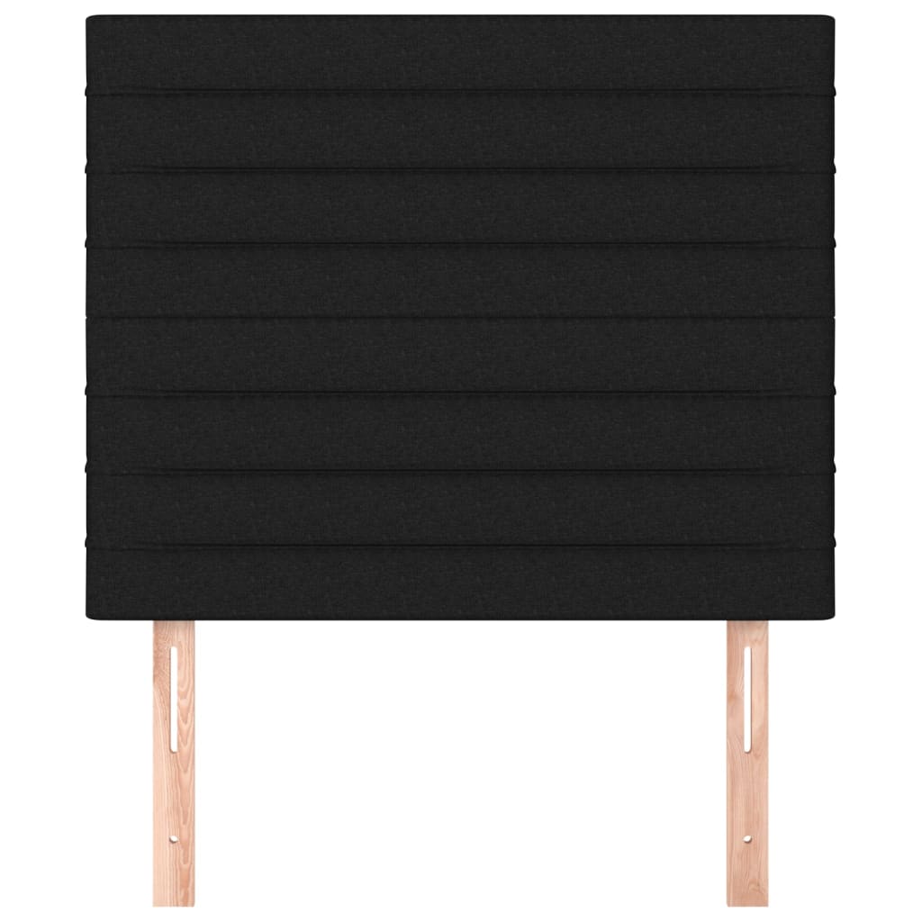 Hoofdbord zwart 80x5x118/128 cm stof is nu te koop bij PeponiXL, paradijselijk wonen!