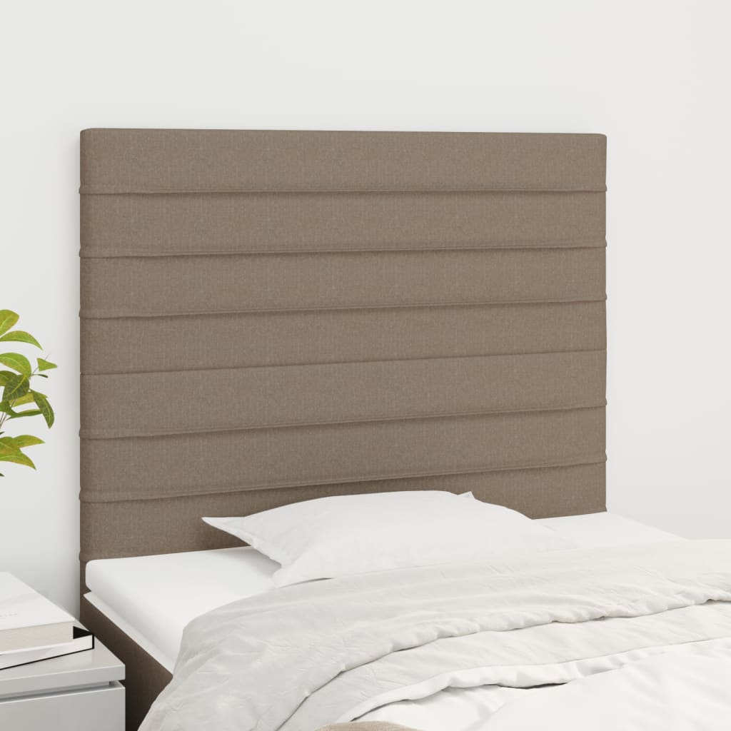 Hoofdbord taupe 80x5x118/128 cm Stof is nu te koop bij PeponiXL, paradijselijk wonen!