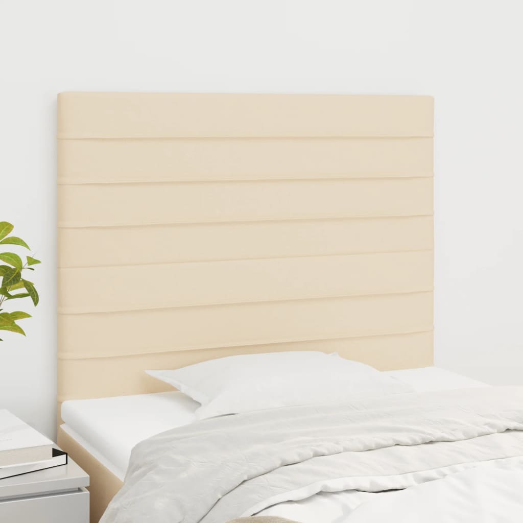 Hoofdbord crème 100x5x118/128 cm stof is nu te koop bij PeponiXL, paradijselijk wonen!