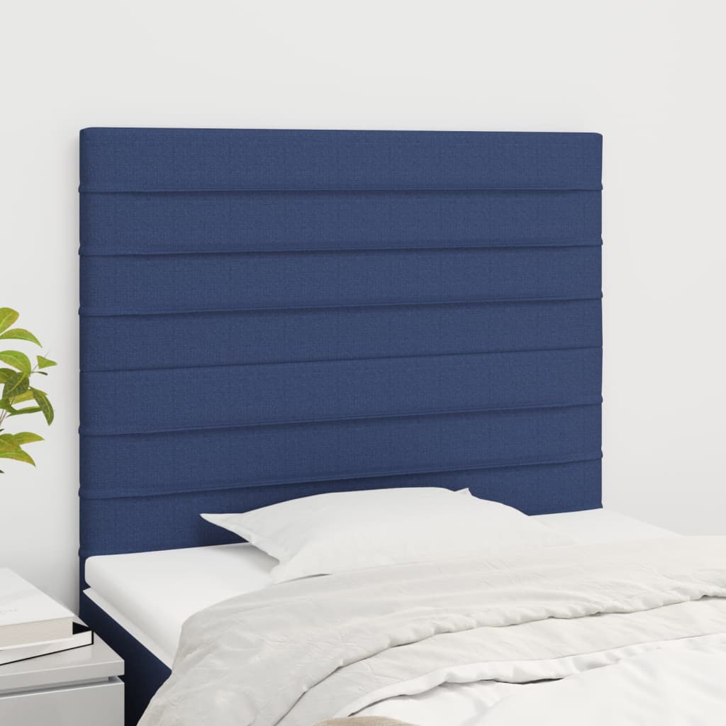 Hoofdbord blauw 100x5x118/128 cm stof is nu te koop bij PeponiXL, paradijselijk wonen!